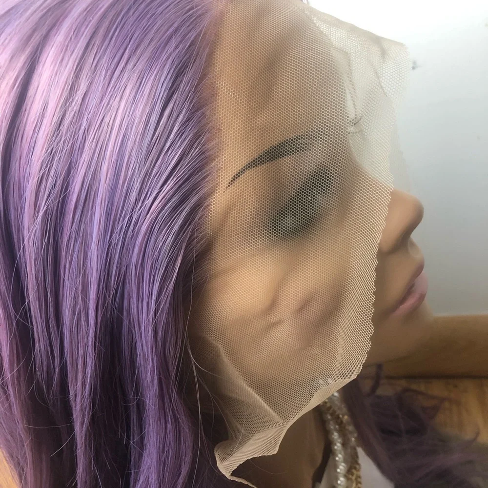 🦄Lollipop Purple 24” LACEFRONT Wig *NWT*